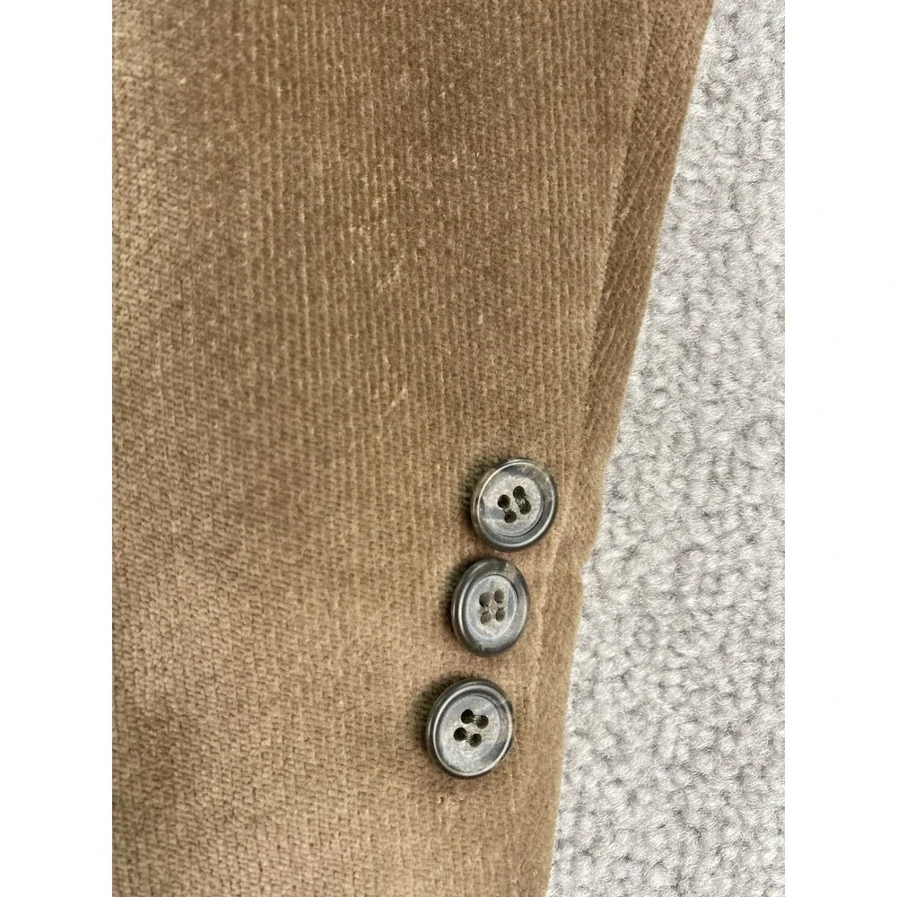 Vintage Sedgefield Sport Coat 44 L Taupe Polyester Retro Western Designer 80s